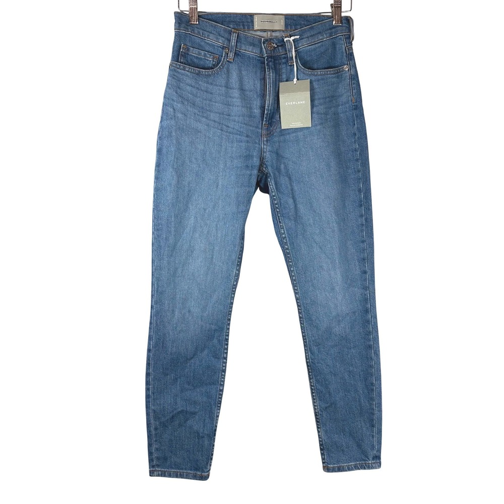 Everlane The High-Rise Skinny Ankle Jean Mid Blue Denim Size 27 NWT
